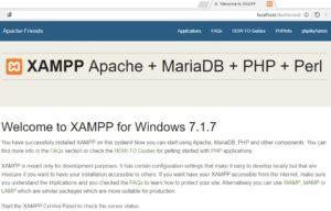تشغيل XAMPP واختبار عمل الخادم